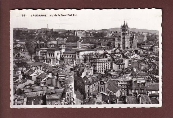 LAUSANNE vu de la Tour Bel-Air - 1958