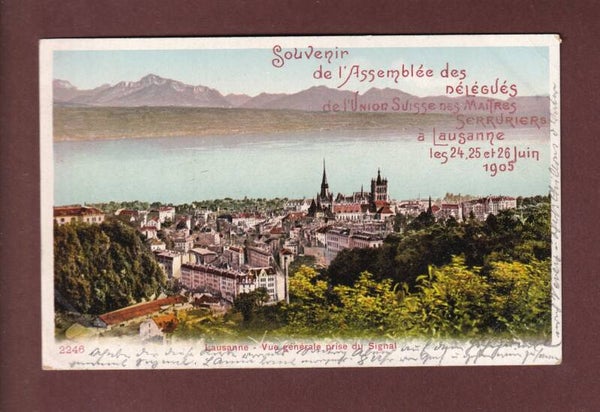 LAUSANNE vu du Signal - Souvenir de l'assemblée 1905