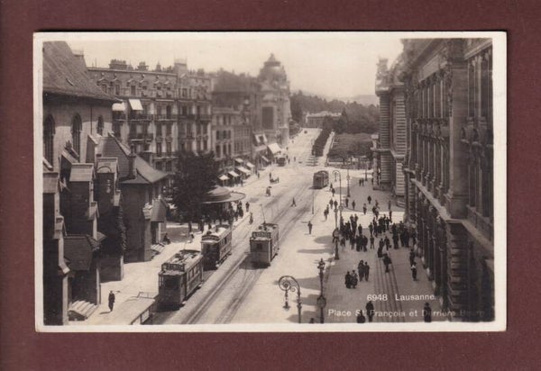 LAUSANNE - Place St. François - Tram - 1927