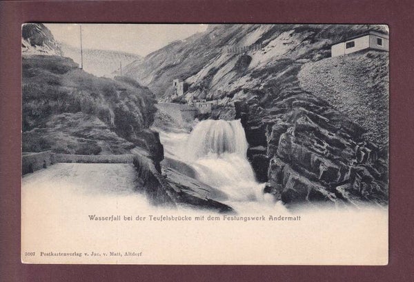 Wasserfall bei der TEUFELSBRÜCKE - Festungswerk Andermatt