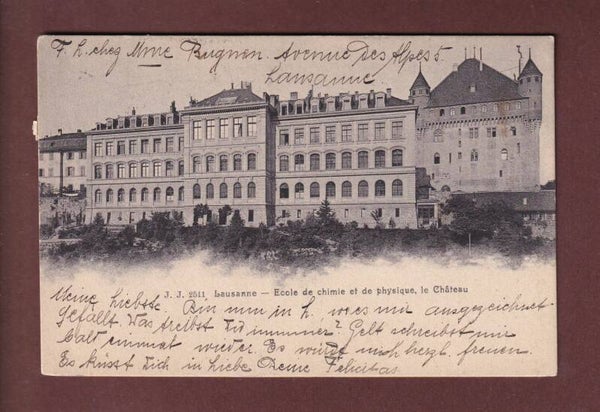LAUSANNE - Ecole de Chimie et Château - 1906