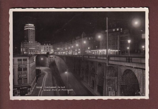 LAUSANNE de nuit - Tour Bel-Air - 1935