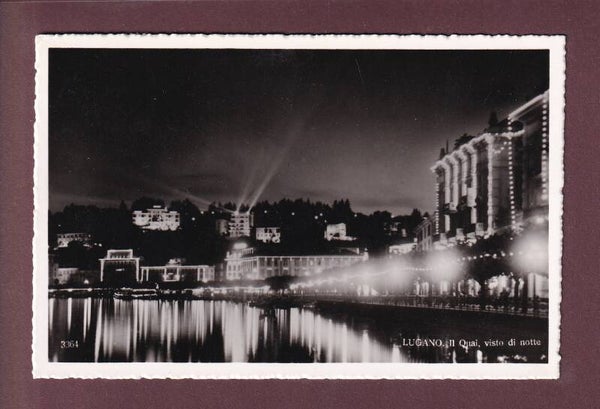 LUGANO - Il quai da notte - 1952