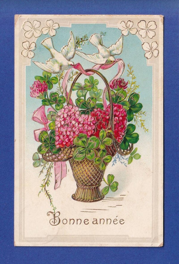 NOUVEL AN - Colombes - Fleurs - 1911