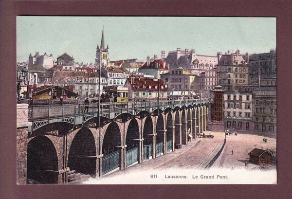 LAUSANNE - Grand Pont - Tram - 1910