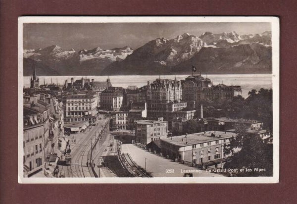 LAUSANNE - Grand Pont et les Alpes - 1933