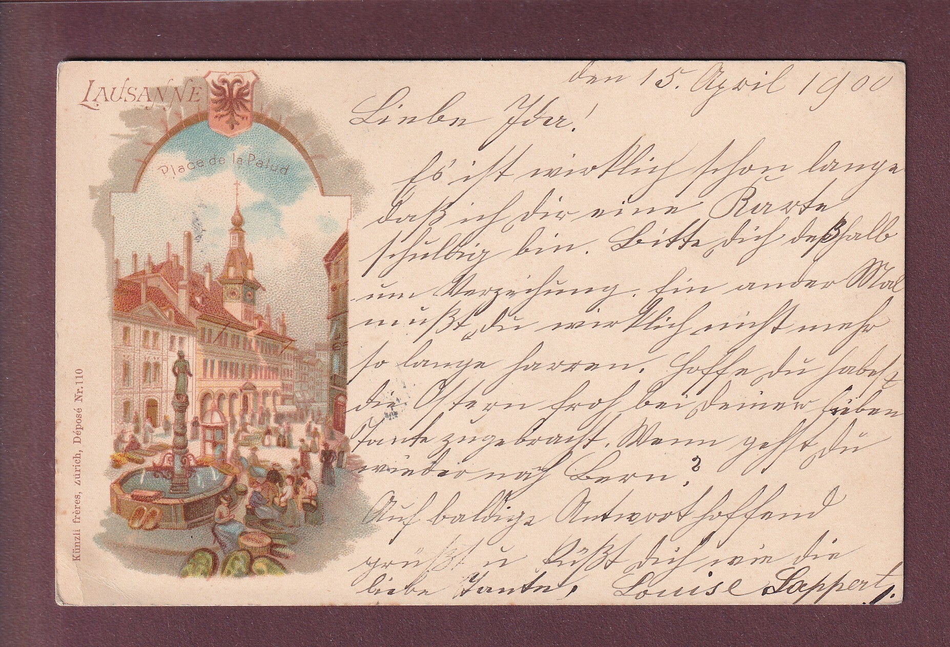 LAUSANNE - Place de la Palud - 1900