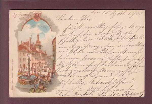 LAUSANNE - Place de la Palud - 1900