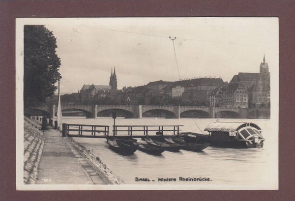 BASEL - Mittlere Rheinbrücke - 1929