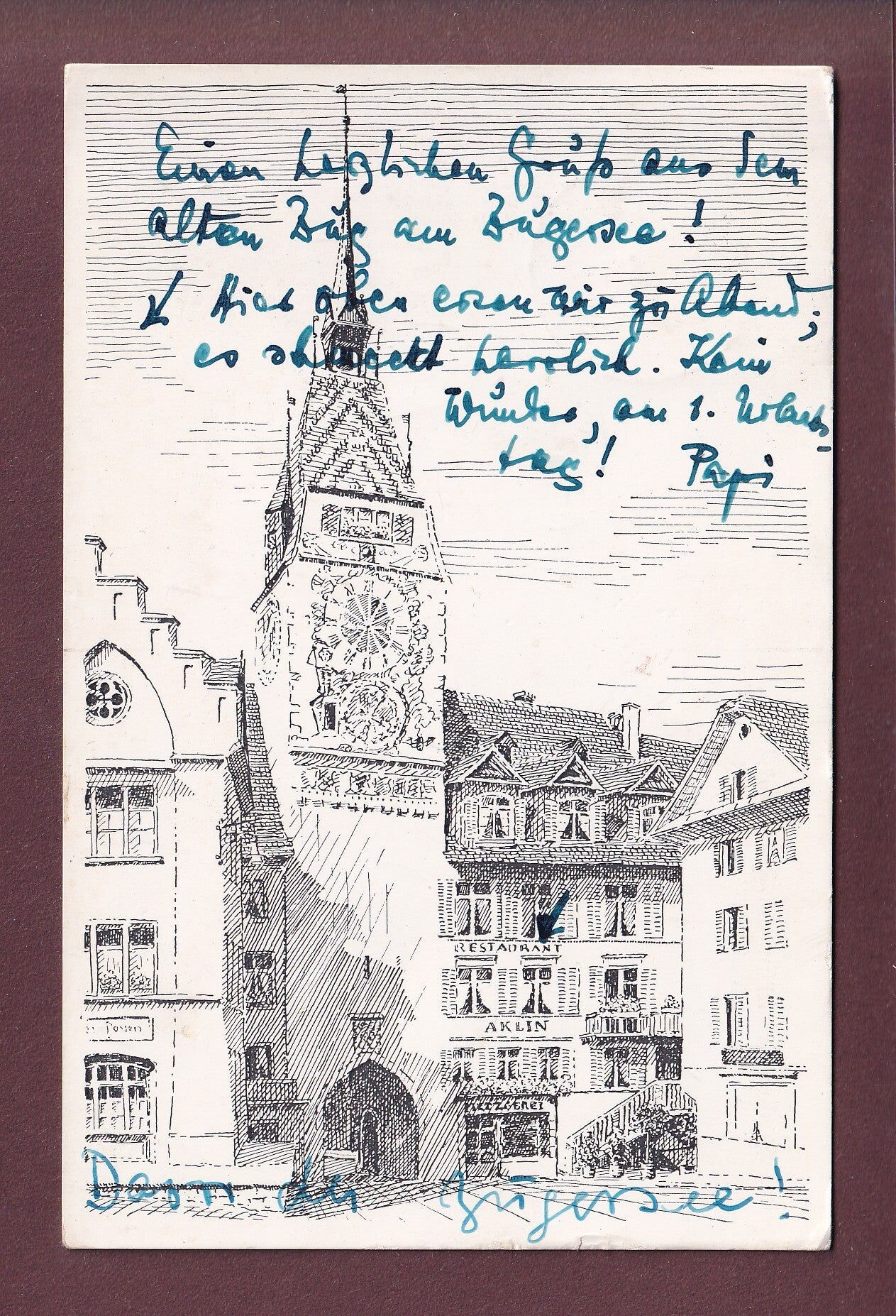 ZUG - Restaurant Aklin - 1957