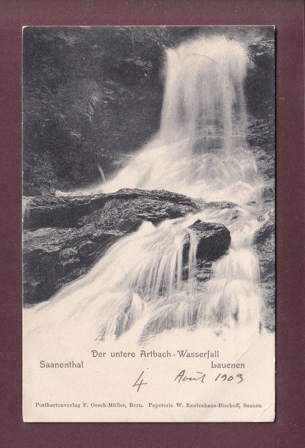 Lauenen - Untere ARTBACH-WASSERFALL - 1903 // Eckbug //