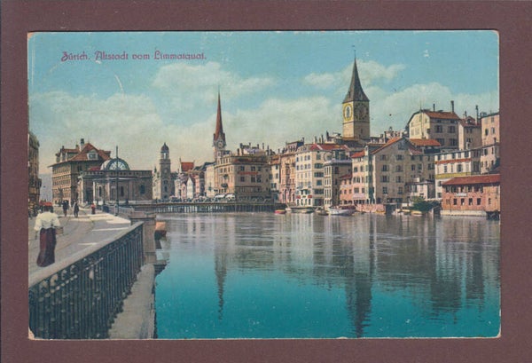 ZÜRICH - Altstadt vom Limmatquai - 1921
