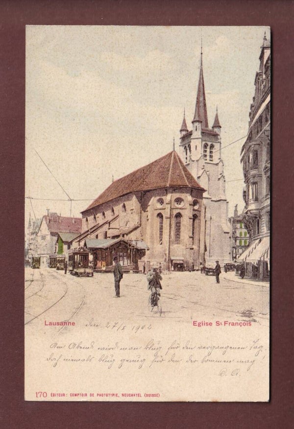 LAUSANNE - Eglise St. François - 1902 CPN