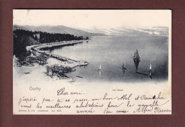 LAUSANNE - Quai d'Ouchy - 1901