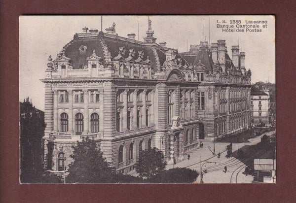 LAUSANNE - Banque cantonale - 1917