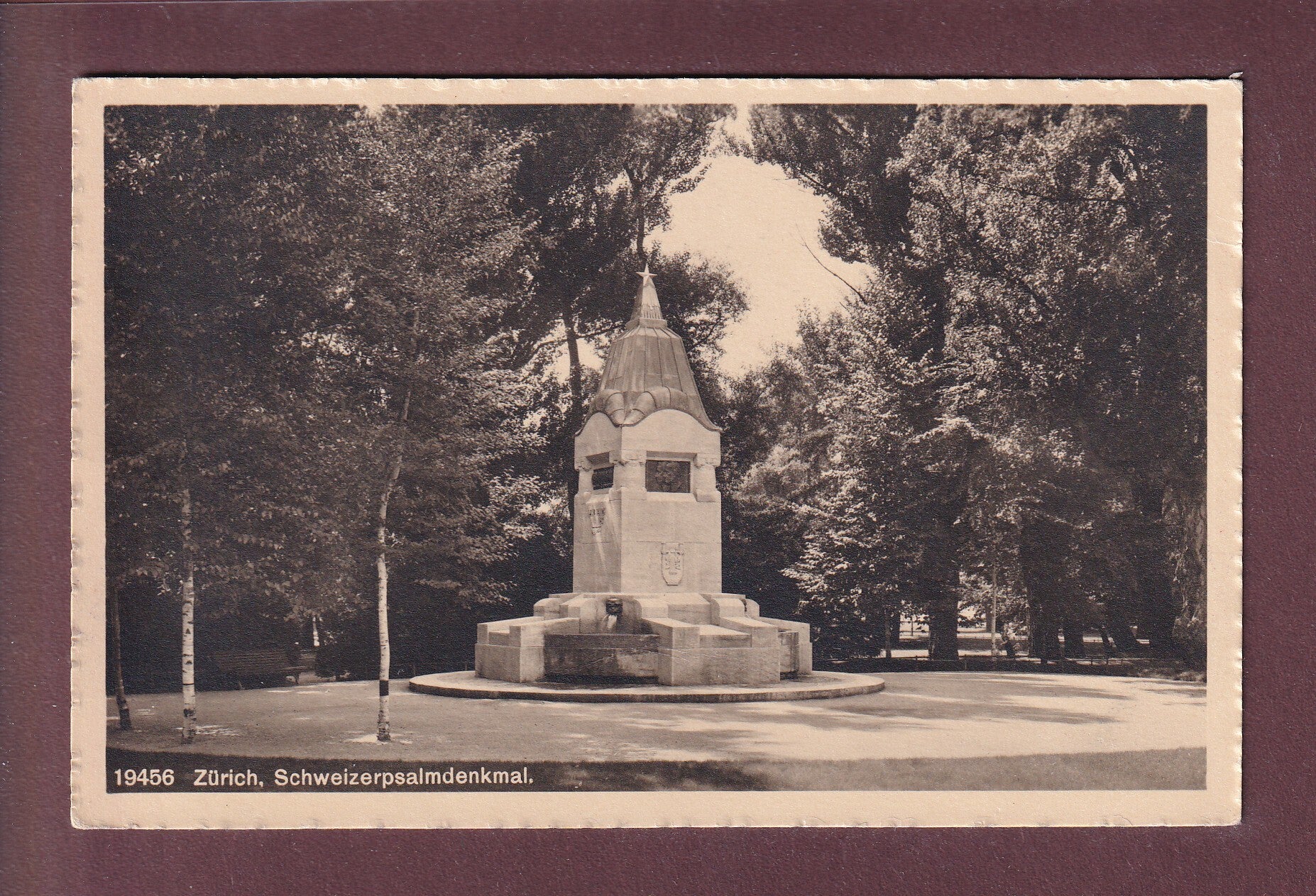ZÜRICH - Schweizerpsalmdenkmal - 1917