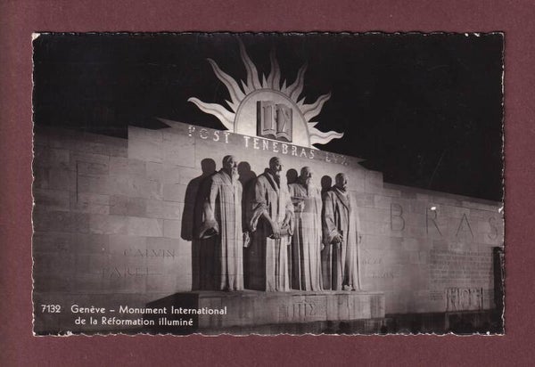GENEVE de nuit - Monument de la Réformation - 1940