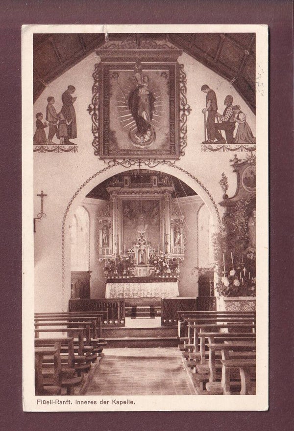 FLÜELI-RANFT - Inneres der Kapelle - 1928 // Riss //
