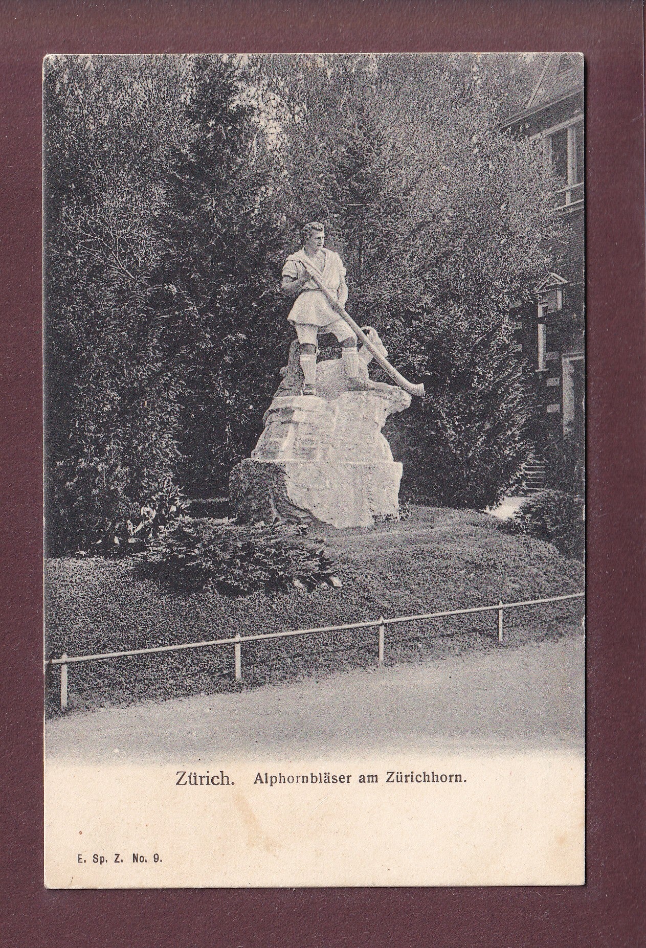 ZÜRICH - Alphornbläser am Zürichhorn - 1906