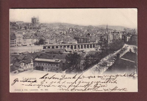 LAUSANNE depuis Montbenon - 1901