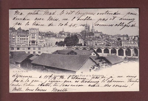 LAUSANNE - Flon et Grand Pont - 1904