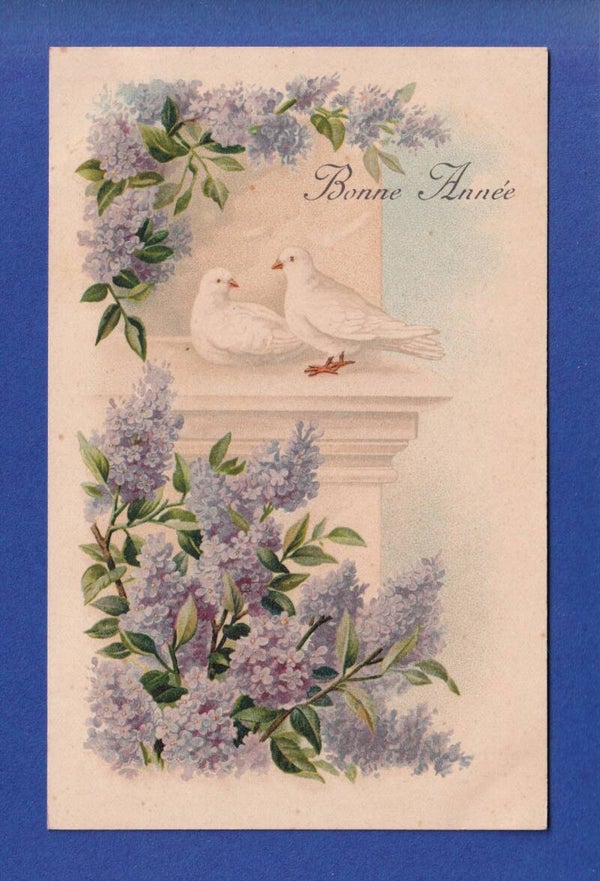 NOUVEL AN - Colombes - Fleurs - 1908