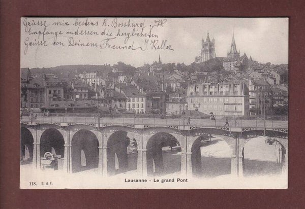 LAUSANNE - Grand Pont - 1907