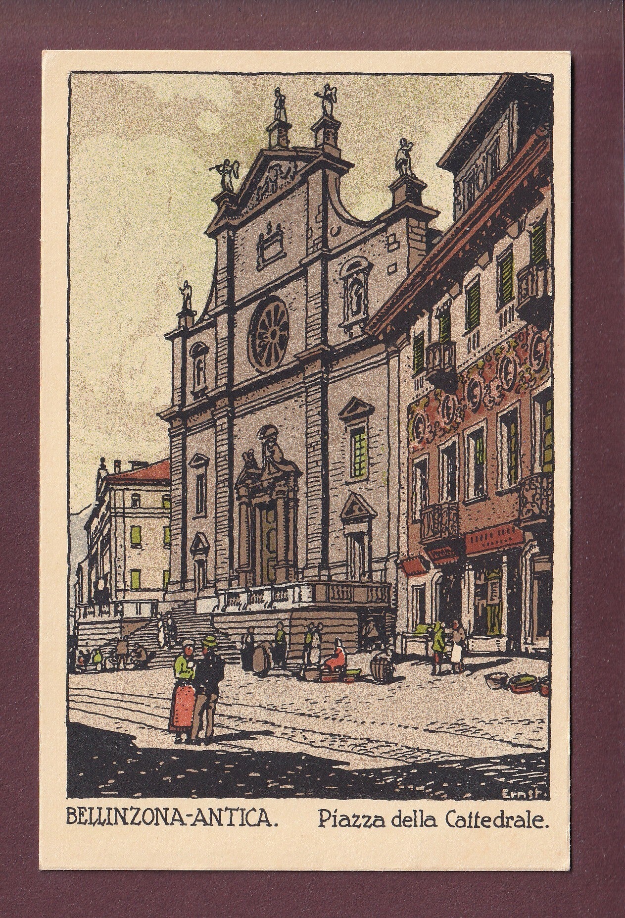 BELLINZONA antica - Piazza della Cattedrale