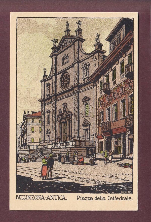 BELLINZONA antica - Piazza della Cattedrale