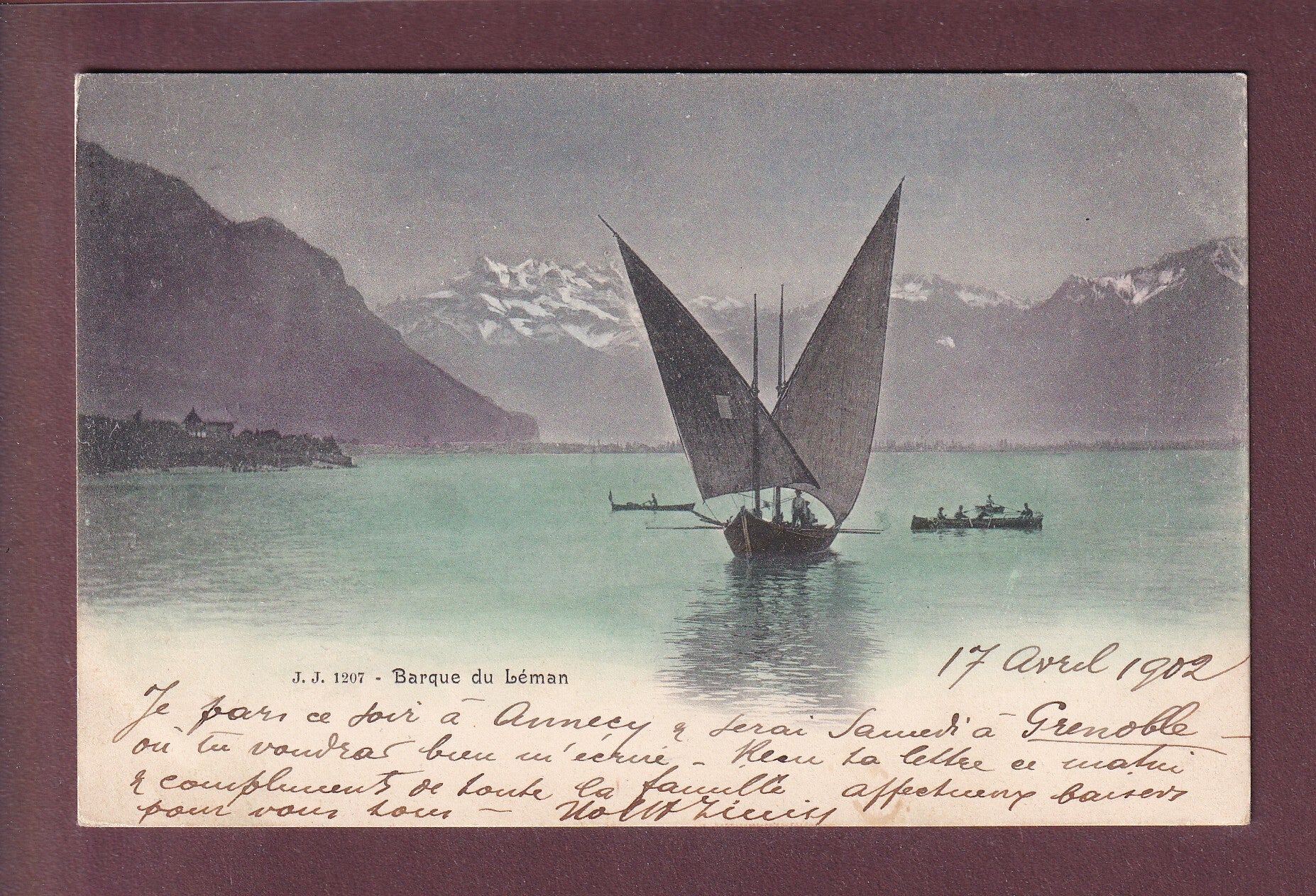 BARQUE DU LEMAN - Dents du Midi - 1902