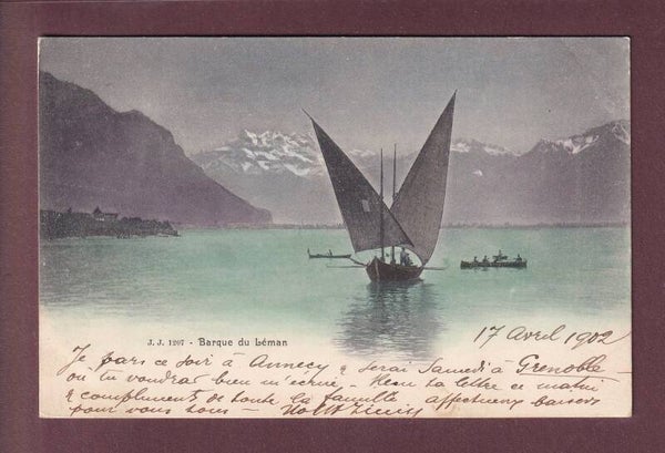 BARQUE DU LEMAN - Dents du Midi - 1902