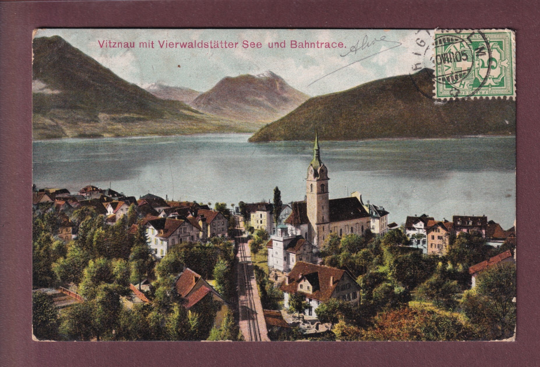VITZNAU - Bahntrace - Kirche - 1905