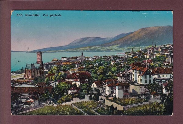 NEUCHÂTEL - Vue générale - 1914