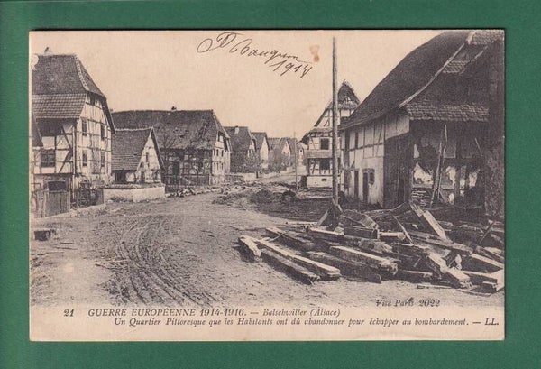 BALSCHWILLER - Un Quartier - Guerre - 1917