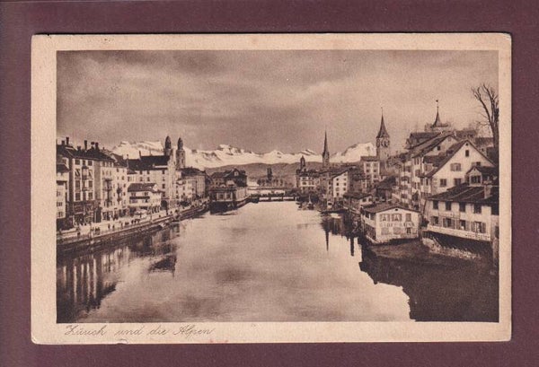 ZÜRICH und die Alpen - 1915