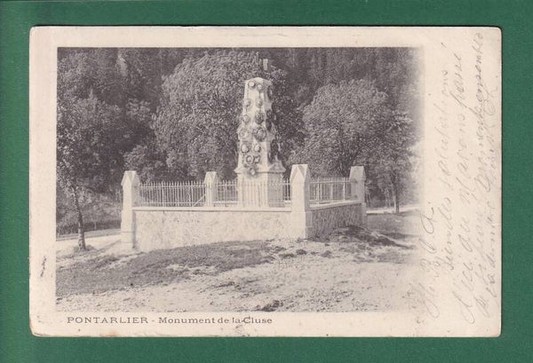 PONTARLIER - Monument de la Cluse - 1904