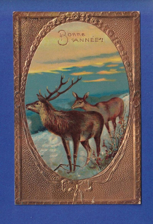 NOUVEL AN - Cerf - Biche - 1912