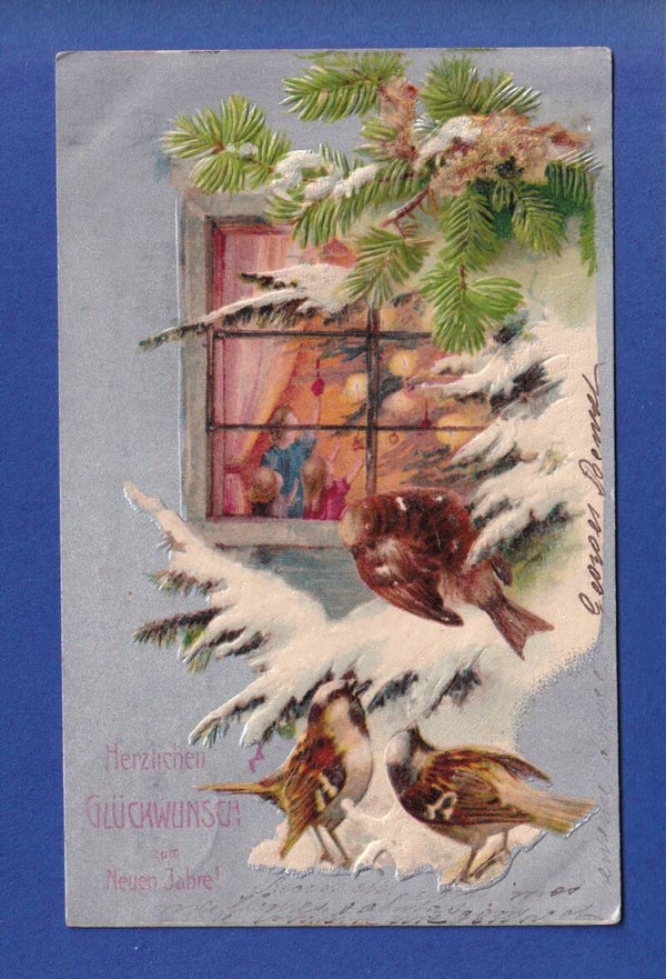 NEUJAHR - Vögel - Tanne - 1907