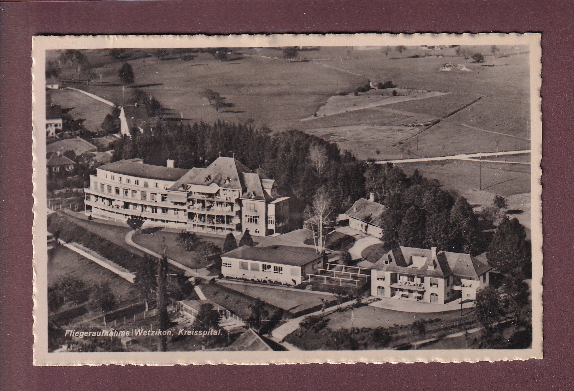 WETZIKON - Kreisspital - Fliegeraufnahme - 1949