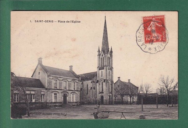 SAINT-GENIS - Place de l'Eglise - 1913