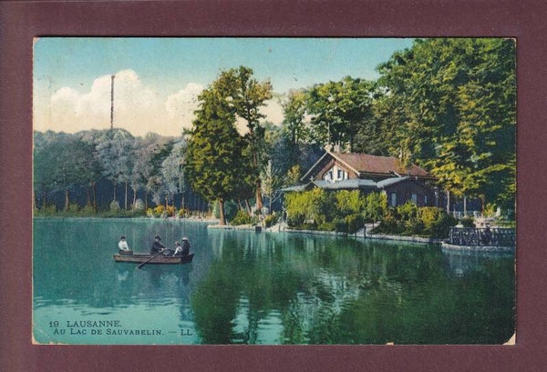 LAUSANNE - Au lac de Sauvabelin - 1922
