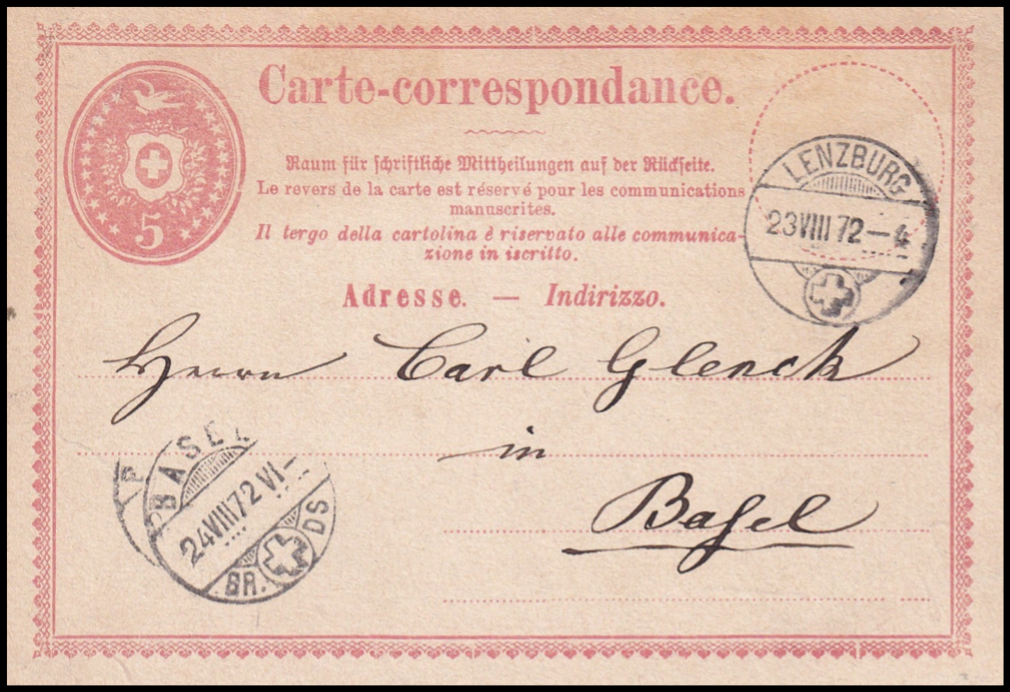 carte postale ancienne suisse