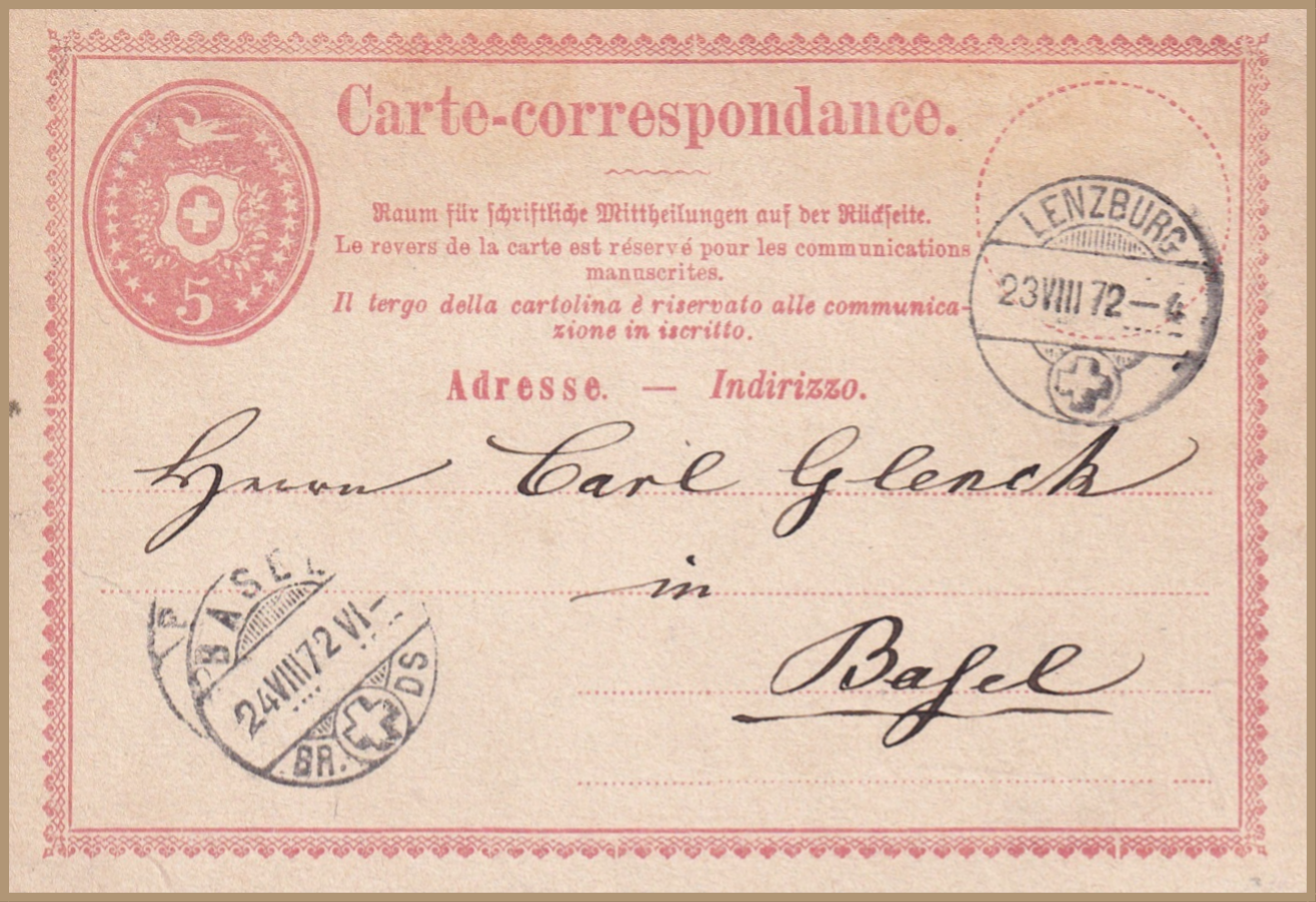 carte postale ancienne suisse