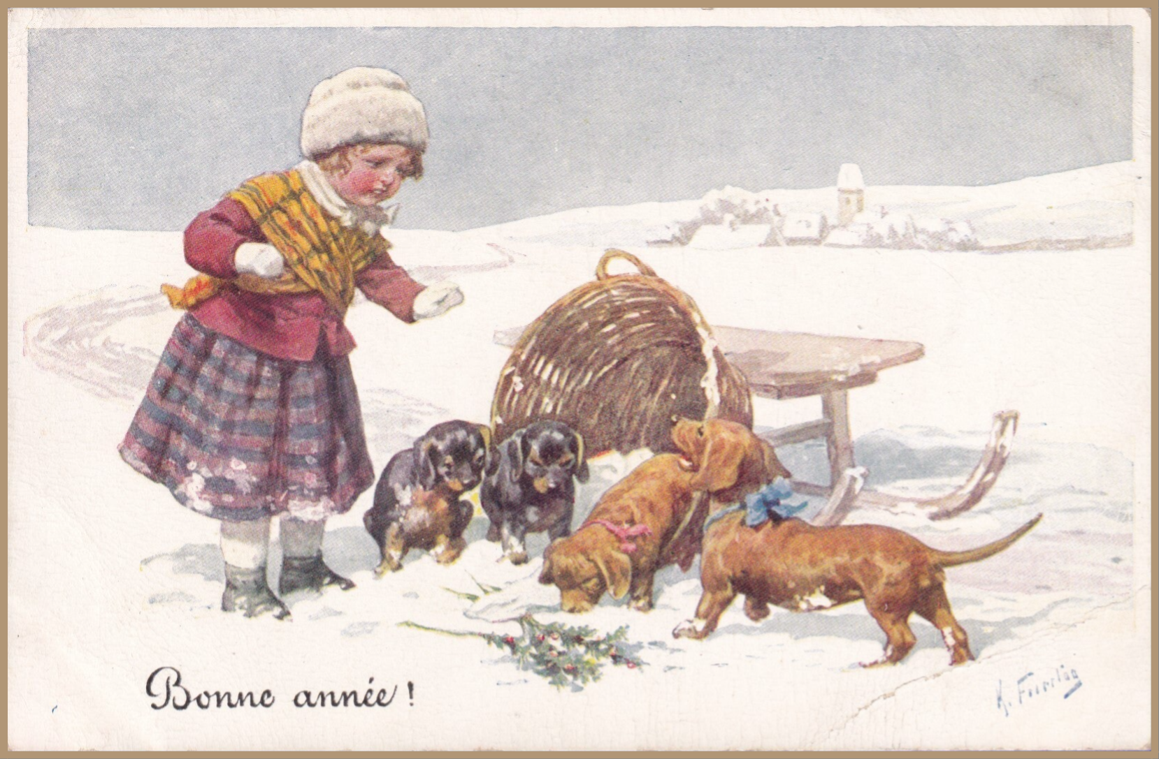 carte postale ancienne thème
