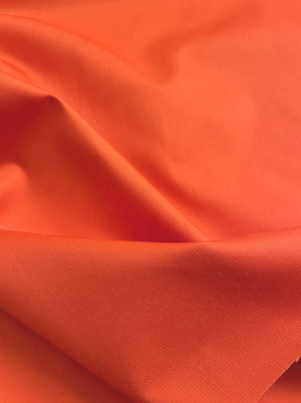 Twillstoff, orange, Meterware