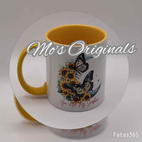 Mok Bloemen en vlinders