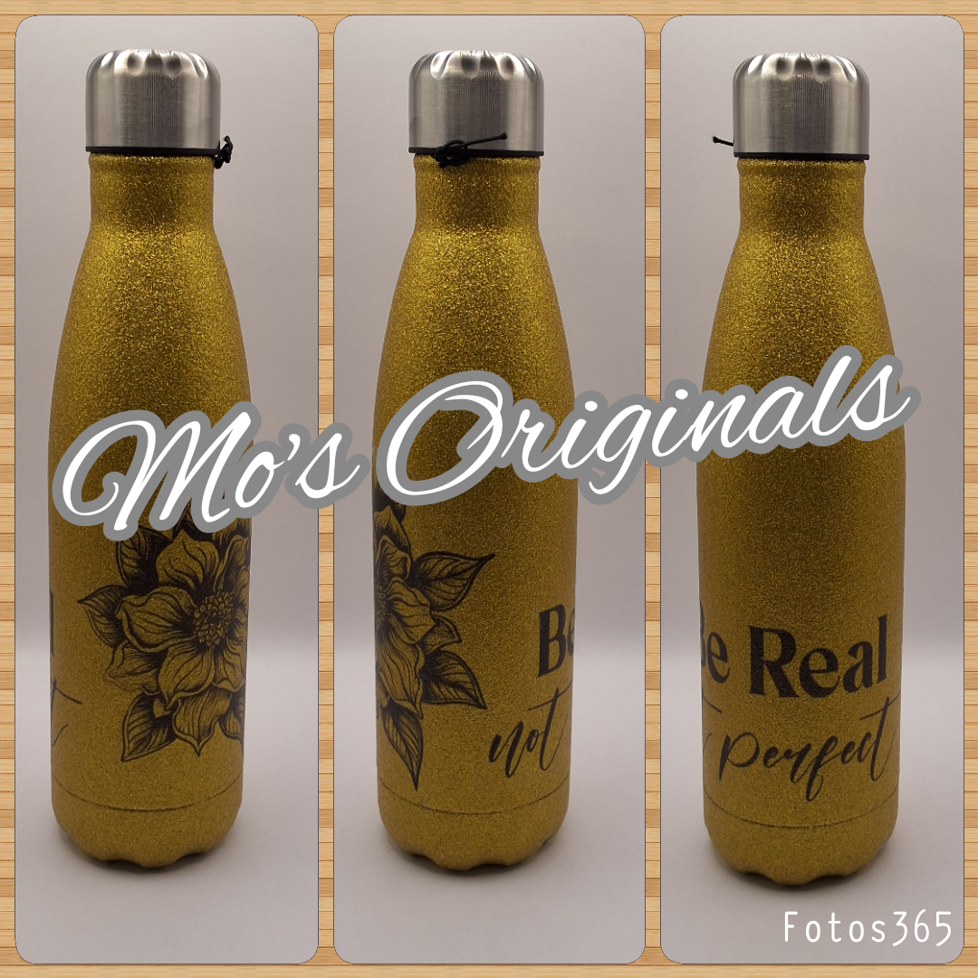 Thermos Fles (Bloem met tekst)