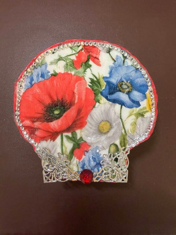 Red and Blue Floral