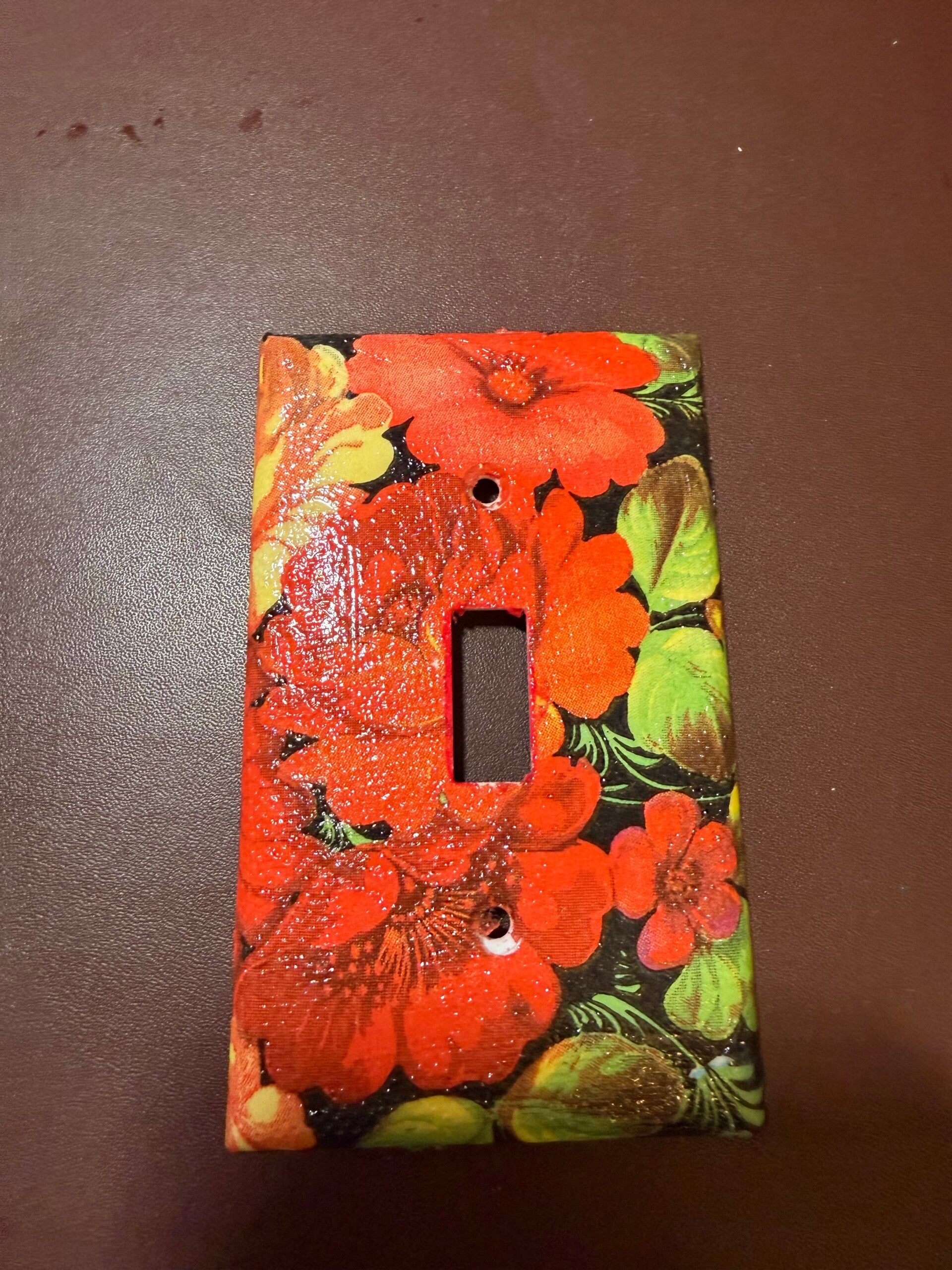 Bold Red Floral Small Single