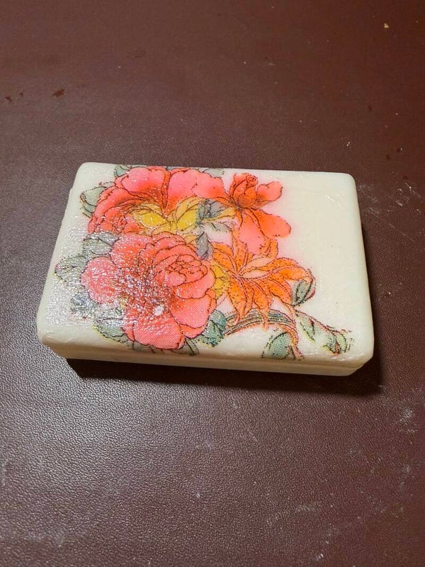 Red Flowers Soap